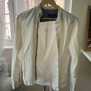Zara man white button up shirt